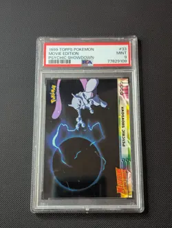 Pokemon TCG Psychic Showdown Topps Mewtwo Strikes Back 33 PSA 9 - Image 1