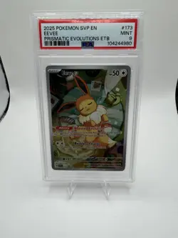 Pokemon Eevee TCG SVP 173 Prismatic Evolutions Promo Card PSA 9 - Image 1
