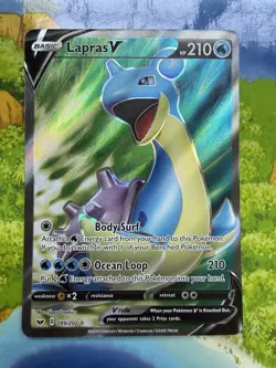 Pokemon Lapras Sword & Shield Base Full Art 189/202 Near Mint - Image 1