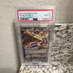 The Pokemon Company 2022 Silver Tempest Skuntank V 181/195 Full Art Holo PSA 10 - Image 1