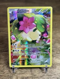 2016 Shaymin XY115 Black Star Promo Full Art Pokemon Card HP/MP - Image 1