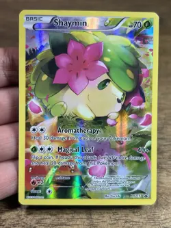 2016 Shaymin XY115 Black Star Promo Full Art Pokemon Card HP/MP - Image 3