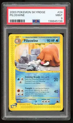 PSA 9 MINT Piloswine Rare Skyridge 24/144 Pokemon Card TCG - Image 1