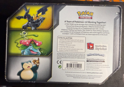 POKEMON TCG Celebi & Venusaur GX Tag Team Tin Sealed Factory Sealed (Small Rip) - Image 2