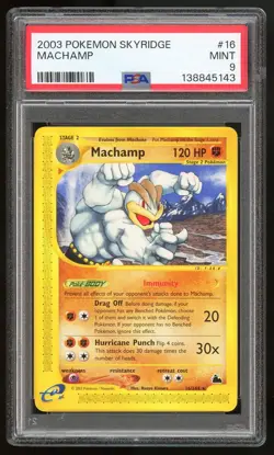 PSA 9 MINT Machamp Rare Skyridge 16/144 Pokemon Card TCG - Image 1