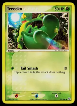 Pokemon Card Emerald Treecko 70/106 Common - Image 1