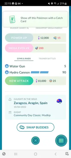 Pokemon Go Shiny Swampert (High Cp) - Image 2