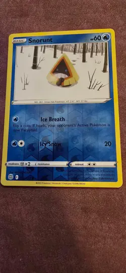 Snorunt 034/172 Common Brilliant Stars Pokemon Reverse Holo Near Mint - Image 1