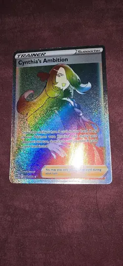Cynthia's Ambition 178/172 Rainbow Rare Brilliant Stars Pokemon Holo LP - Image 1