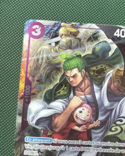 One Piece Zoro-Juurou OP05-067 rare French Promo 1st Anniversary NM - Image 2