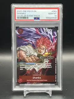 PSA 10 - 2025 One Piece EN CS 25-26 Event Pack #083 Shanks - Image 1