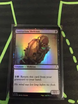 MTG Magic The Gathering Sanitarium Skeleton Foil Black Commander - Image 1