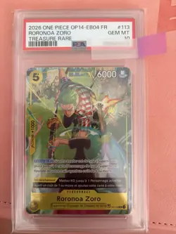 One Piece Roronoa Zoro PSA 10 POP 25 Worldwide Tr Rare Alt OP14/OP12-113 FR - Image 1