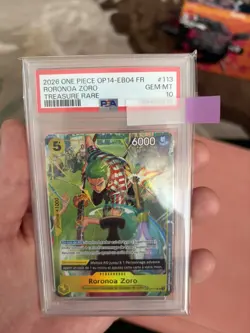 One Piece Roronoa Zoro PSA 10 POP 25 Worldwide Tr Rare Alt OP14/OP12-113 FR - Image 3