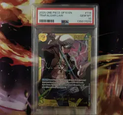 PSA 10 2025 One Piece CCG OP10 Trafalgar Law OP10-119 Foil - Image 1