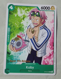 Koby Chara C Super Pre-Release Stamped - NM - One Piece TCG - ST02-006 - Image 1
