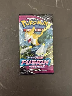 2022 Pokemon Sword & Shield TCG Fusion Strike 1 Booster Pack (10 Cards Inside) - Image 1