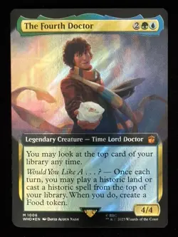 1x MTG The Fourth Doctor (Extended Art) (Surge Foil) - Doctor Who (WHO) #1006 - Image 1