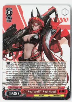 "Red Wolf" Red Hood (SR) NIK/S117-E058S SR GODDESS OF VICTORY: NIKKE NM - Image 1