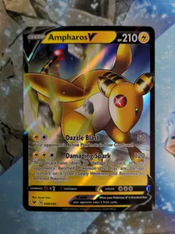 Ampharos V 049/185 Ultra Rare Full Art Pokemon Card S & S Vivid Voltage NM - Image 2