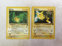 Vintage 1999 WOTC TCG Pokemon Cards Pikachu - Black Star Promo #27 & Pikachu #4 - Image 1
