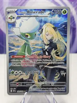 Cynthia's Roserade 184/182 SV10: Destined Rivals Illustration Rare Pokemon Card - Image 1