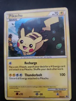 Pokemon Pikachu HGSS03 2010 Holo Promo Basic Card 70HP English - Image 2
