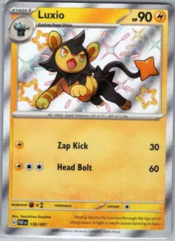Luxio 136/091 SV: Paldean Fates - Pokemon Card - NM - Image 1