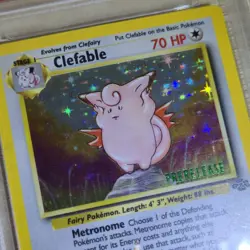 PRERELEASE STAMPED PSA 7 Clefable 1/64 Jungle Holo Rare Nintendo Pokemon Card - Image 2