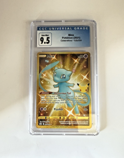 CGC BLUE 9.5/10 Gem Mint Mew 025/025 Celebrations Ultra Rare 2021 Pokemon Card - Image 1