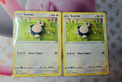 Nintendo Pokemon TCG Snorlax 109/159 Crown Zenith Regular 2-Card Lot English - Image 1