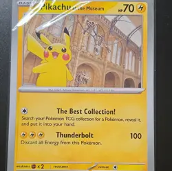Pokemon TCG Pikachu at the Museum Promo Oversized Card (SEALED) - Image 1