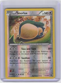 Snorlax Rare XY - Fates Collide 77/124 NM - Image 1