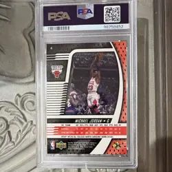 Upper Deck Ionix 1998-99 Michael Jordan #4 Chicago Bulls PSA Graded Card - Image 2
