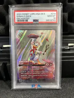 Disney Lorcana EN5 Enchanted Donald Duck - Pie Slinger #214 PSA 10 - Image 1