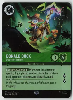 Disney Lorcana Donald Duck 212/204 Wilds Unknown Epic NM - Image 1