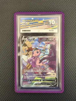 Pokemon TCG Fusion Strike Mew v 251/264 Ace 10 English Card Alternative Art Rare - Image 1
