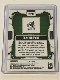 2026 Panini Prizm FIFA World Cup Gilberto Mora #290 RC Silver Prizm Mexico - Image 2