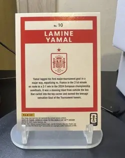 2025-26 Donruss FIFA World Cup Lamine Yamal Silver Parallel Spain #10 - Image 2