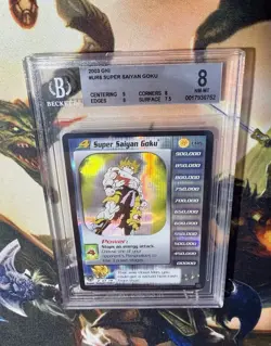 BGS 8 LIMITED 2003 Super Saiyan Goku Lvl 4 UR6 GKI DBZ CCG Score Foil - Image 1