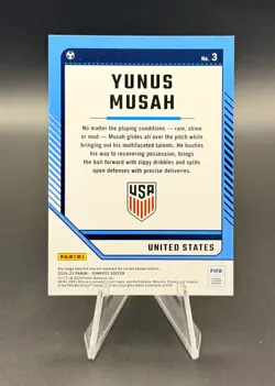 2024-25 Panini Donruss - Yunus Musah Gold Foil 6/10 USMNT #3 - Image 2