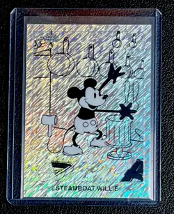 2024 Leaf Steamboat Willie Mickey Mouse Silver Shimmer /50 #90SW-01 - Image 1