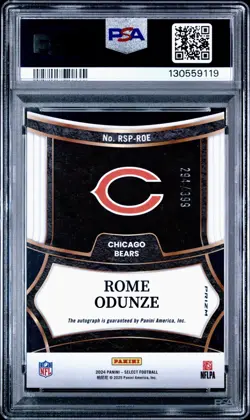 2024 Select Rookie Signature Rome Odunze #RSP-ROE Silver Prizm /399 (RC) PSA 10 - Image 2
