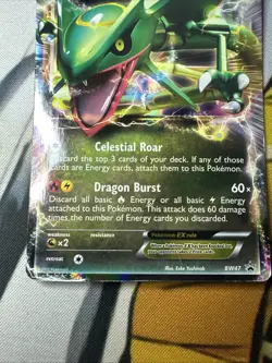 Pokemon TCG Rayquaza EX BW47 Black & White Holo MP-/HP - Image 3