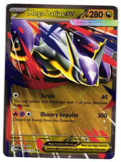 Pokemon TCG Mega Latias ex Holo Double Rare ME01: Mega Evolution 100/132 VLP - Image 1