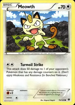 Meowth - Fates Collide 74/124 - MINT - Pokemon - Image 1