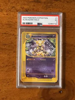 2002 Pokemon Alakazam 1/165 PSA 5 Expedition Base Set Reverse Holo PLEASE READ - Image 1