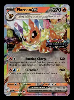 FLAREON EX (PRISMATIC EVOLUTIONS STAMP) 014/131 HOLO POKEMON NM - Image 1