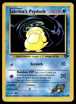 Sabrina's Psyduck 99/132 Common Gym Challenge Pokemon Unlimited Near Mint - Image 1