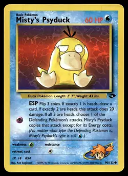 Misty's Psyduck 90/132 Common Gym Challenge Pokemon Unlimited Near Mint - Image 1